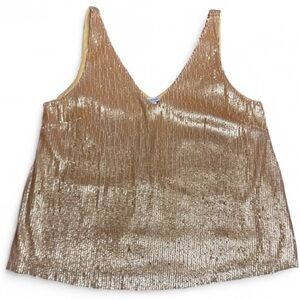 Deane Gold V-Neck Tank, M